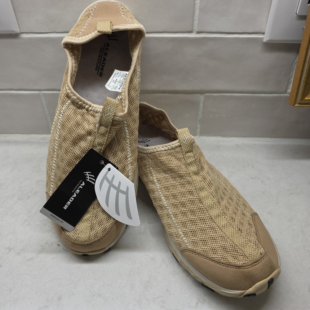 Aleader Adventure Water Shoes Womens Size 10 Beige Lightweight Flexible NEW